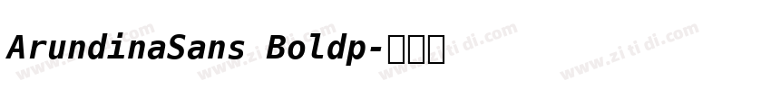 ArundinaSans Boldp字体转换